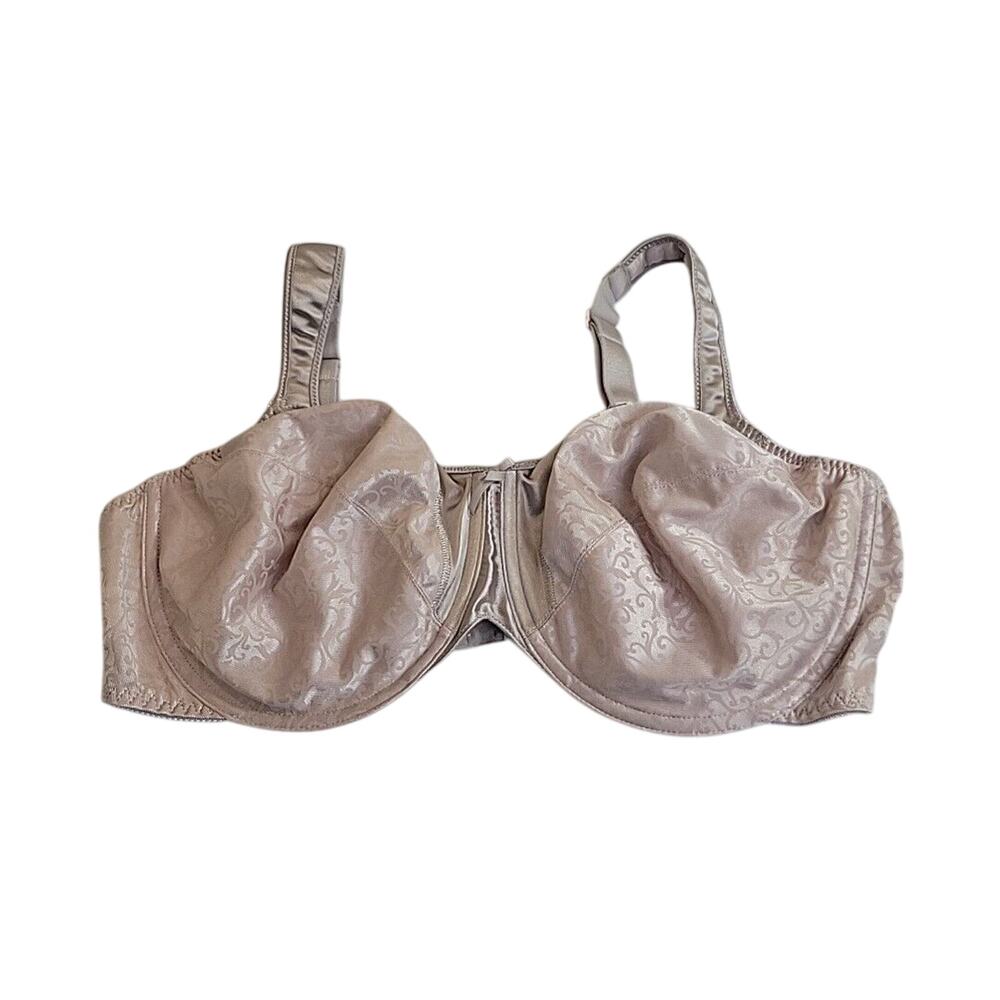 Bali Satin Tracings Tan Comfort Strap Underwire Minimizer Bra Size 42D - Picture 1 of 7